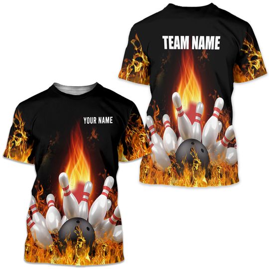Personalized Name Bowling Shirts for Men and Women 3D, Bowling Shirts