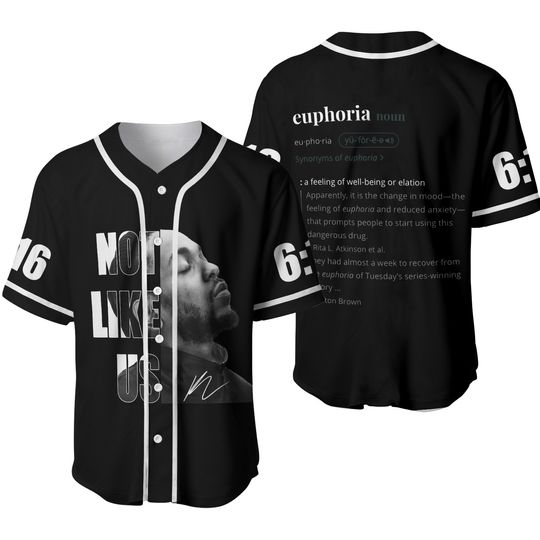 Kendrick Lamar Not Like Us 6-16 Baseball Jersey