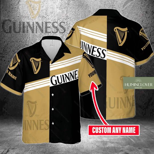 Guinness Beer Hawaiian Shirt, Guinness Beer Beach Shirt, Beer Button Shirt, Beer Tropical Shirt, Beer Lovers Gift, Shirt For Men