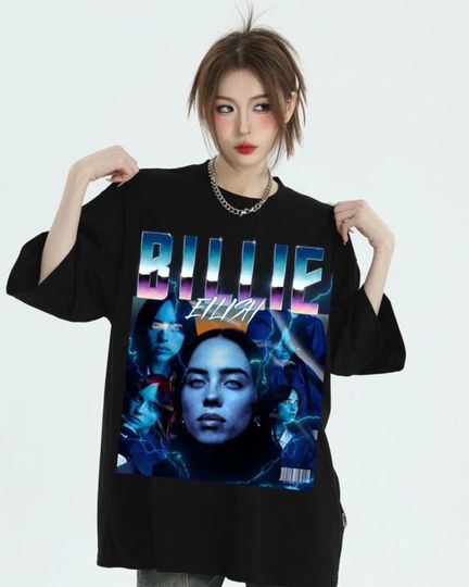 Billie eilish shirt, 90s vintage shirt, Billie eilish shirt, bootleg shirt, Billie eilish oversized t-shirt, fans for Billie eilish t-shirt