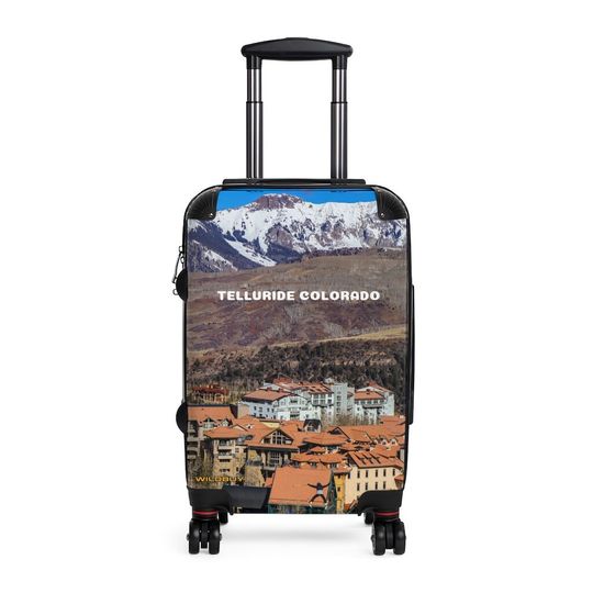 Telluride Suitcase, Free Shipping, Travel Bag, Overnight Bag,  Rolling Spinner Luggage, Colorado