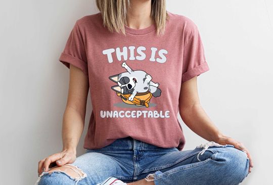 This Is Unacceptable T-shirt, Funny BlueyDad Cotton Shirt, Comfortable Short Sleeve Sports Tee for Men, Women, Kids
