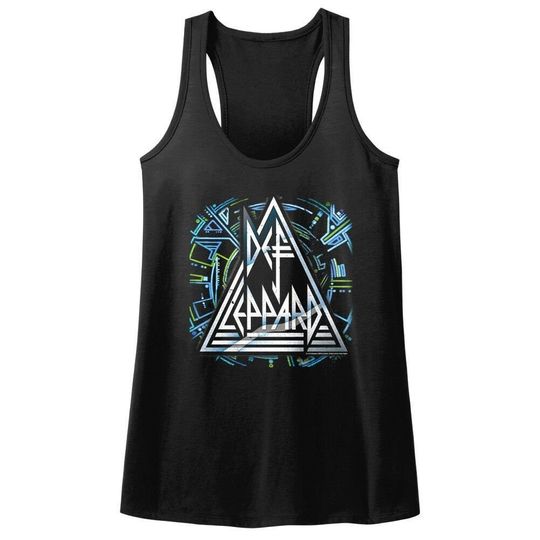 Def Leppard Women's Tank Top Hysteria Album Logo Graphic Tees Glam Metal Band Concert Top Rock  Music Racerback Tank Best Music Gift