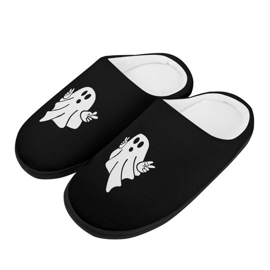 Halloween Ghost Slipper, Ghost Face Slipper,s Halloween Horror Movie Lovers Gift, Cute Fall Slipper, Retro Halloween Slipper