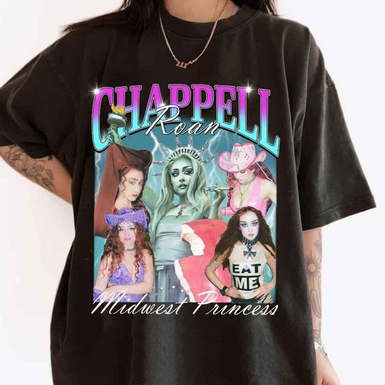 Chappell Roan Graphic Midwest Princess Unisex Cotton Tee, Summer Short Sleeve Shirt, Music Merch, Chappell Roan Fans Gift