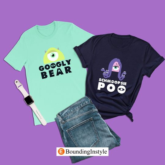 Couples Disney Matching Shirts, Disney Family Shirt, Magic Kingdom Outfit, Monsters Inc Tshirt, Mike Wazowski Tee Shirt, Googly Bear T-Shirt