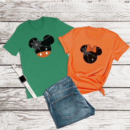 Mickey Mouse Shirts, Spider Web Mickey Shirt, Disney Halloween Shirts, Disney Couples Shirts, Disney Family Shirts, Disney World, Disneyland
