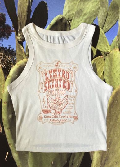 Lynyrd Skynyrd Crop Tank, Vintage 90s Crop Tank, Retro y2k Tank Top