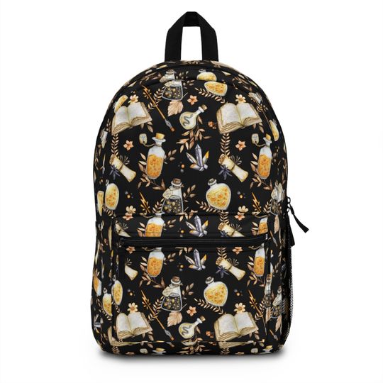 Dark Academia Backpack Dark Cottagecore Backpack Dark Academia Witchy Backpack Halloween Backpack Dark Arts Back to School Backpack Goth Bag