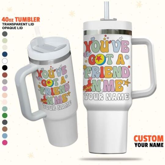Custom Disney Toy Story Friends Colorful Tumbler, Disney Characters 40oz Tumbler