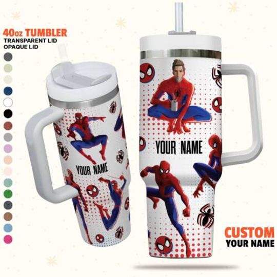 Custom Spiderman Peter B Parker Colorful Tumbler Custom Across Spider Verse 40oz
