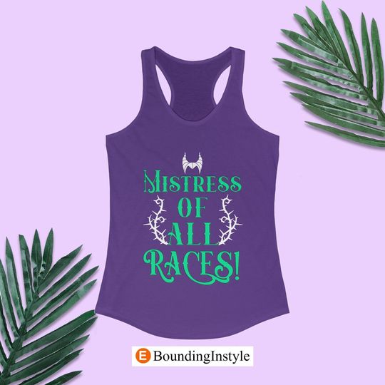 Sleeping Beauty Running Tank Top, Mistress of All Races, Maleficent Racerback Tank Top, runDisney Outfits, Disneybound Half Marathon Weekend