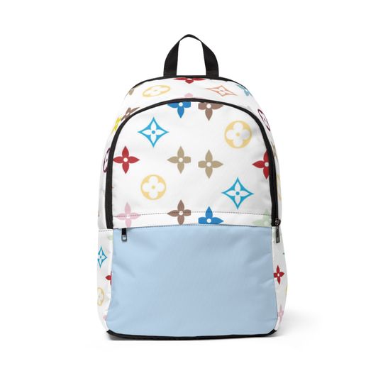 Light Blue designer Backpack designer book sack school back pack for school moms travel bag full size