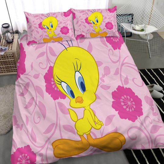 SUCREVEN Tweety Bird Cartoon Bedding Set