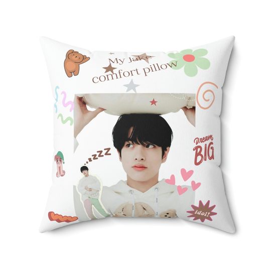 Enhypen inspired Jake Square Pillow, room decor, kpop room decor, kpop gift, bed pillow, Jake pillow, bed pillow, square pillow