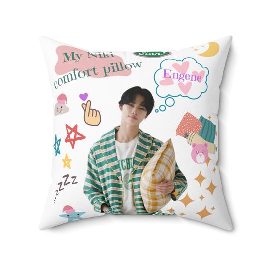 Enhypen inspired Niki Square Pillow, room decor, kpop room decor, kpop gift, bed pillow, Niki pillow, bed pillow, square pillow, Niki