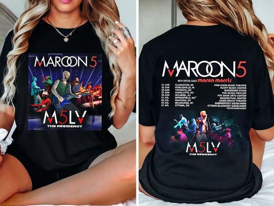 Maroon 5 2024 Tour Shirt, Maroon 5 Band Fan Shirt, Maroon 5 Concert Shirt, Cotton Music Tour Shirt