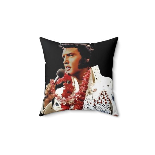 Elvis Presley in concert Throw pillow, Bedroom Home, Office Decorative, Sofa Decoration, Square Zipper, Soft Cotton Pillow Cover, Birthday Gift, Christmas Gift.