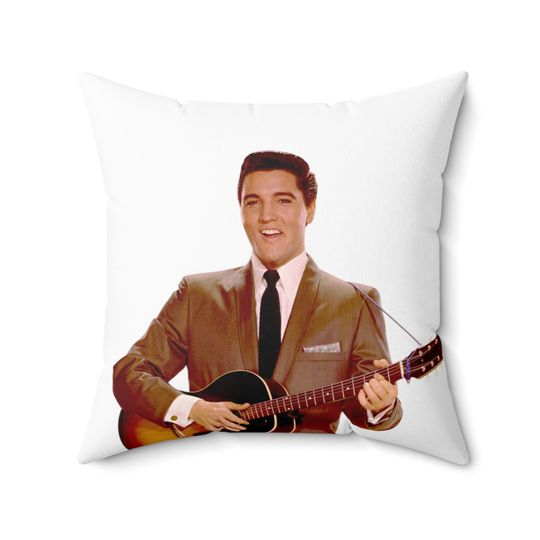 Elvis Presley Spun Square Pillow, Librarian Gifts, Gift for Librarian Elvis Presley, Elvis Gifts, Elvis Fan Gift