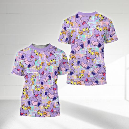 Figment Popcorn Bucket 3D Adult Kid T-shirt, Mascot Figment All Over Print Shirt