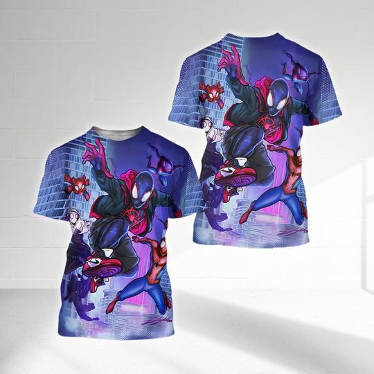 Retro Spider Punk 3D Adult Kid T-shirt, Hobart Brown All Over Print Shirt