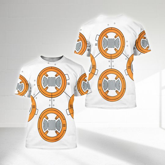 Star War BB-8 Robot Character All Over Print Shirt, BB-8 Robot Cosplay Costume Tee