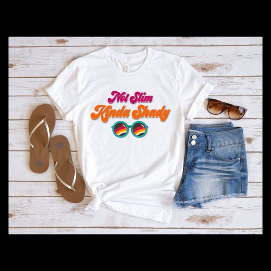 Not Slim, Kinda Shady Tshirt, Women's Tshirt, Funny Tshirt, Unisex short sleeves multiple colors full sizes S-5XL , Eminem fan lover gift, Rap shirt