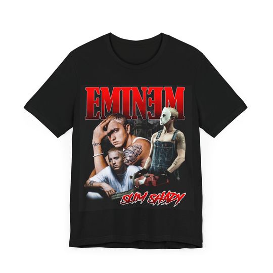 Eminem Slim Shady Graphic Tee Unisex short sleeves multiple colors full sizes S-5XL , Eminem fan lover gift, Rap shirt