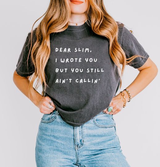 Dear Slim Boxy Crop Shirt, Eminem Fan Shirt Tee, Dear Slim Hoodie, Rap Shirt, Lyric Shirt, Women's Crop Shirt