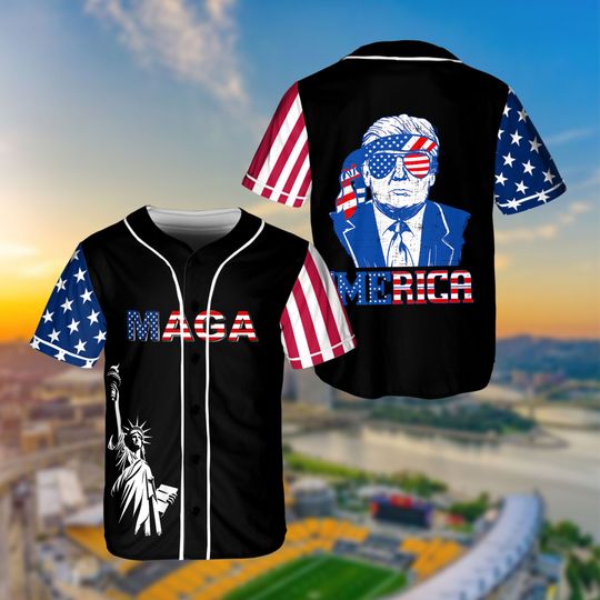 Merica Trump Sunglass Jersey, Maga Trump Indictment Jersey, Independence Day Baseball Jersey, Donald Trump Jersey, Patriotic Shirt