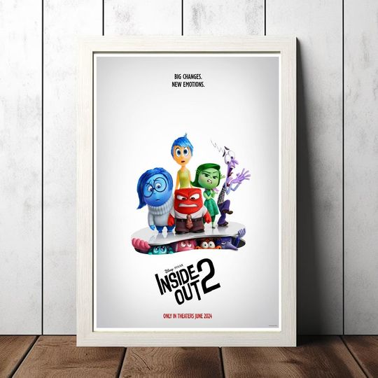 Inside out 2 Movie Film Poster, Canvas Poster Printing, Classic Movie Wall Art for Room Decor, Unique Gift