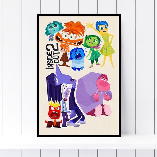 INSIDE OUT 2 Movie Poster, Wall Art Home Decor, Art Poster Gifts, Vintage Movie Collectibles
