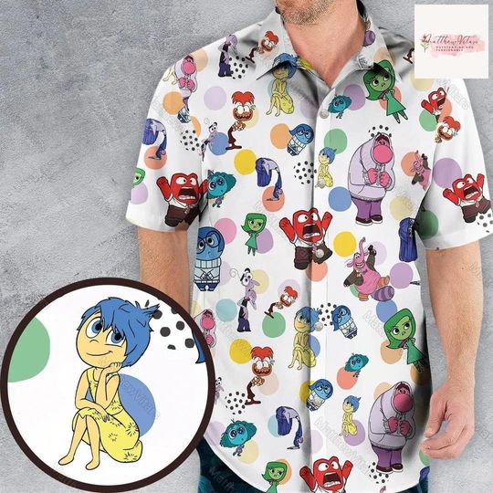 Halloween Inside Out Hawaiian Shirt, Inside Out Button Shirt, Inside Out 2 Shirt, Disneyland Trip Shirt, Disney Inside Out Shirt