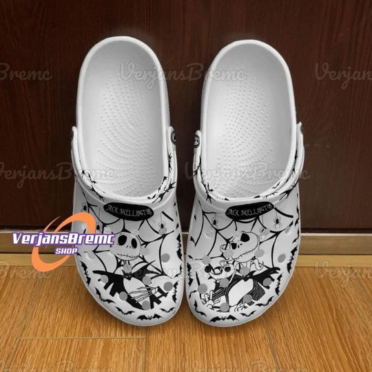 Jack Skellington Clogs, Jack Skellington Sandals, Jack Skellington Gift, Jack Skellington Slippers, Nightmare Shoes, Horror Shoes