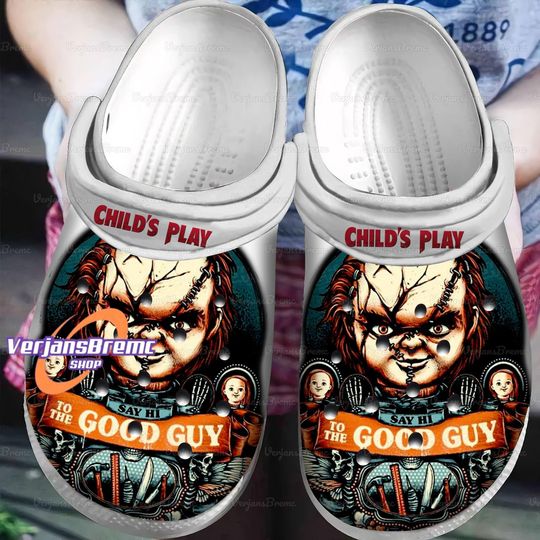 Chucky Clogs, Chucky Sandals, Chucky Gift, Chucky Slippers, Chucky Shoes Sandals, Summer Sandals, Horror Movie Shoes, Horror Sandals