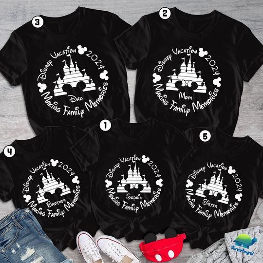 Custom Family Vacation Trip 2024 Shirt, Magic Kingdom Shirt, Disneyland Vacation Shirt, Magic Castle Shirt, Mickey Family Matching Tee