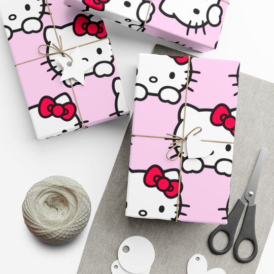 HelloKitty Gift Wrapping Paper | Wrapping Paper Sheet | Luxury Gift Wrapping | Birthday Gift Wrap | Gift Paper Sheets