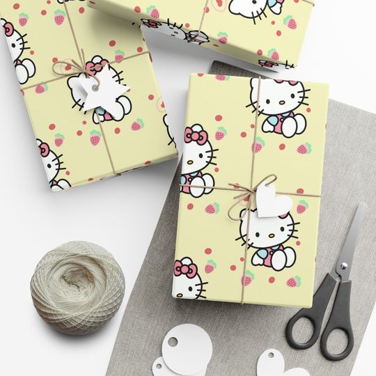 Hello Kitty Gift Wrap Papers | Kawaii Wrapping Paper | Wrapping Paper Sheet | Luxury Gift Wrapping | Birthday Gift Wrap | Gift Paper Sheets