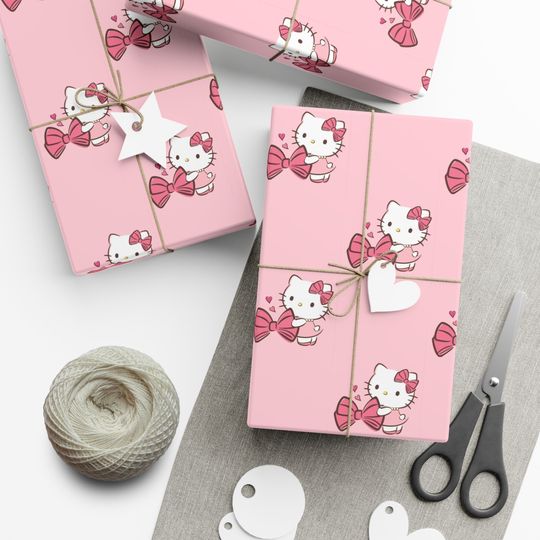 Hello Kitty Gift Wrap Papers | Kawaii Wrapping Paper | Wrapping Paper Sheet | Luxury Gift Wrapping | Birthday Gift Wrap | Gift Paper Sheets