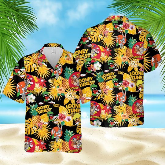 Looney Tunes Hawaiian Shirt, Gift for Fans, Family Beach Shirt, Beach Vacation Shirt, Pool Outfit, GIft For Him Her