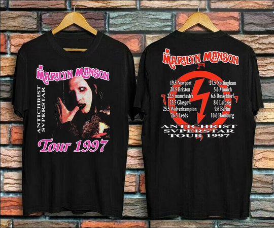 Marilyn Manson Antichrist Superstar Euro Tour 1997 T-Shirt, Marilyn Manson Shirt