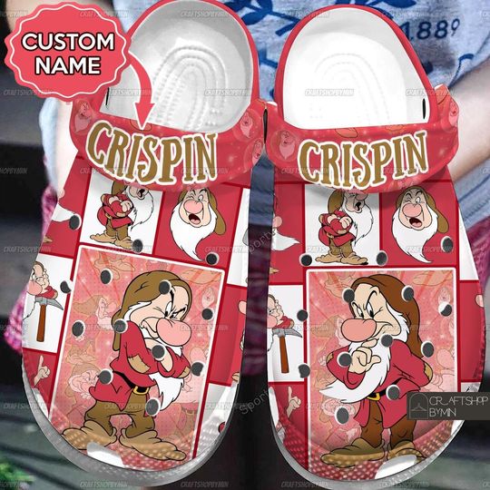 Custom Name Grumpy Dwarf Shoes, Grumpy Dwarf Sandals, Grumpy Snow White Shoes, Grumpy Summer Shoes, Mens Sandals, Shoes For Women