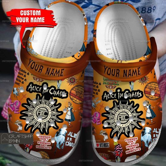 Personalized Alice In Wonderland Shoes, ALC Band Sandals, Alice Summer Shoes, Shoes For Women Men, Alice Fans Gift, Cartoon Shoes