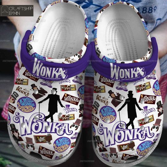 Willy Wonka Men Women Shoes, Willy Wonka Sandals, Chocolate Factory Sandals, Willy Wonka Fan Shoes, Gift For Her