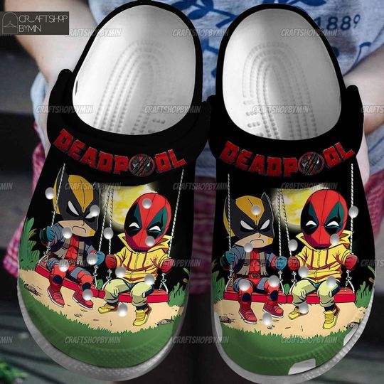 Deadpool Shoes, Deadpool Sandals, Deadpool Wolverines Shoes, Deadpool Gift, Deadpool Shoes Sandals, Deadpool Slippers, Summer Shoes