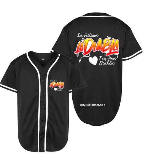La Diabla Baseball Jersey | Polyester Fabric | Regular fit | Casual unisexswear | Suitable for Sports and Outdoors