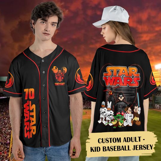 Personalize Mouse and Friends Baseball Jersey, Galaxy Movie Basketball Jersey, Magic Kingdom Baseball Team Outfit, Birthday Gift For Kids