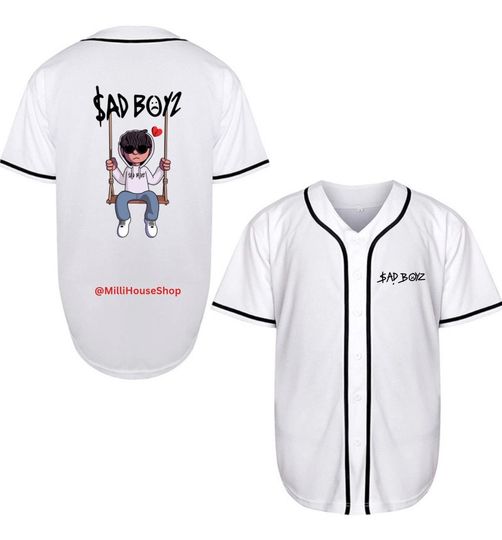 Sad Boyz Jersey Baseball Jersey | Polyester Fabric | Regular fit | Casual unisexswear | Suitable for Sports and Outdoors
