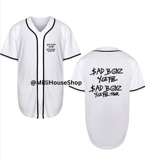 Sad Boyz 4 Life Baseball Jersey | Polyester Fabric | Regular fit | Casual unisexswear | Suitable for Sports and Outdoors