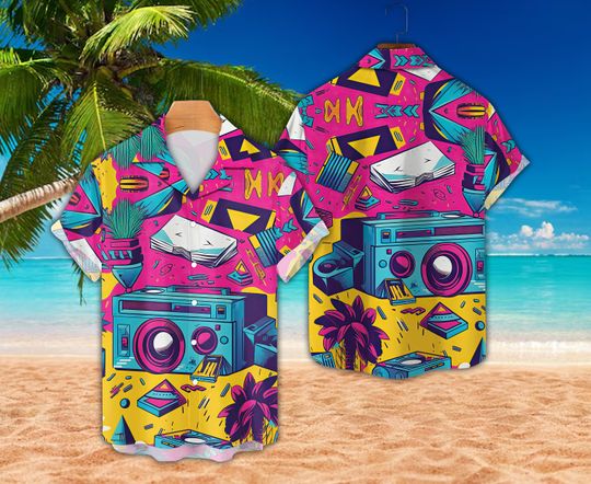 80s 90s Style Bowling Hawaiian Shirt, Summer Beach Button Down Shirt, Retro 80s 90s Matching Party Shirt, Back To The 90's Vintage Disco Shirt